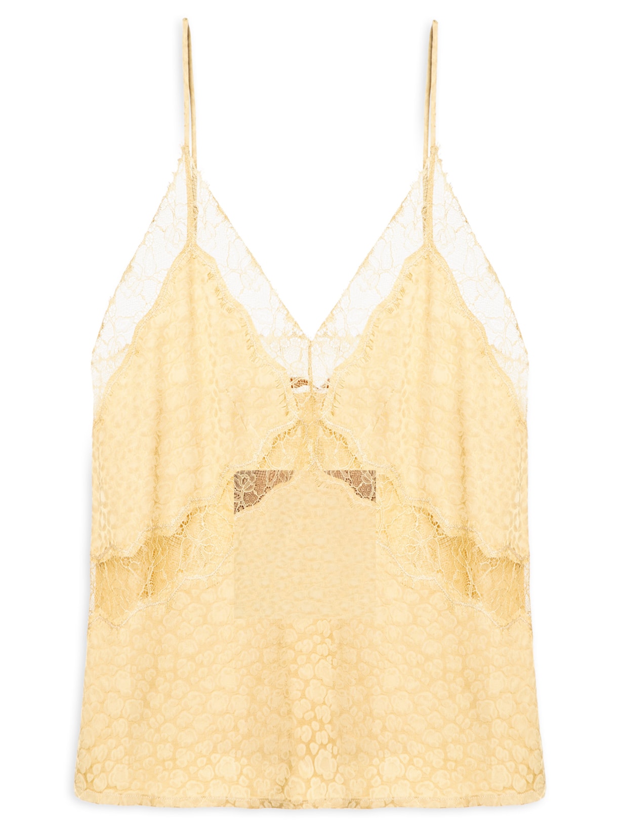 Top Renda Jacquard - Amarelo