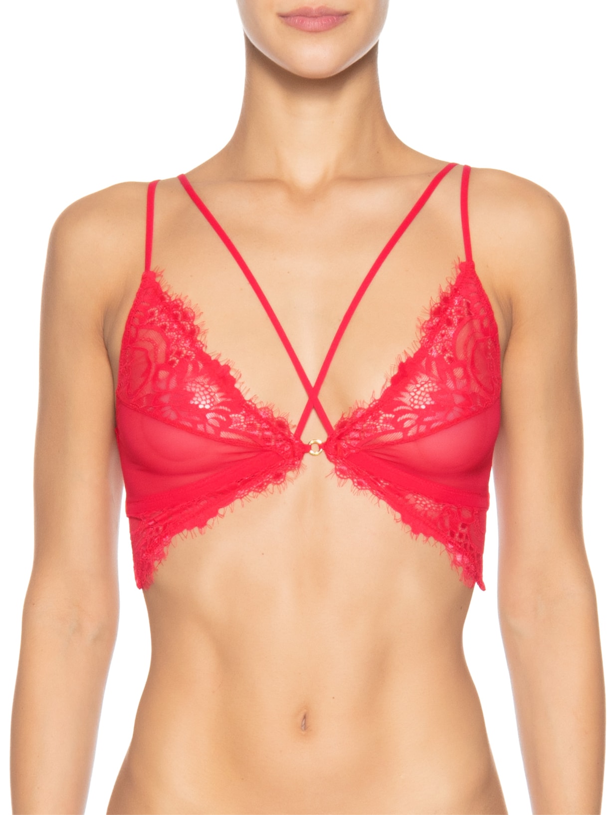 Top Renda Luiza Vermelho Jogê