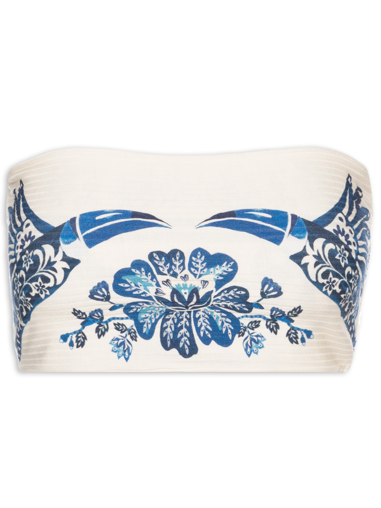 Top Reto Double Coqueiro Tropical - Branco