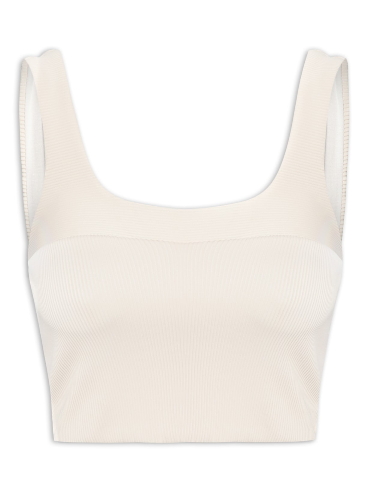 Top Reto Recorte Nervura - Off White