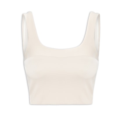 Top Reto Recorte Nervura - Off White  