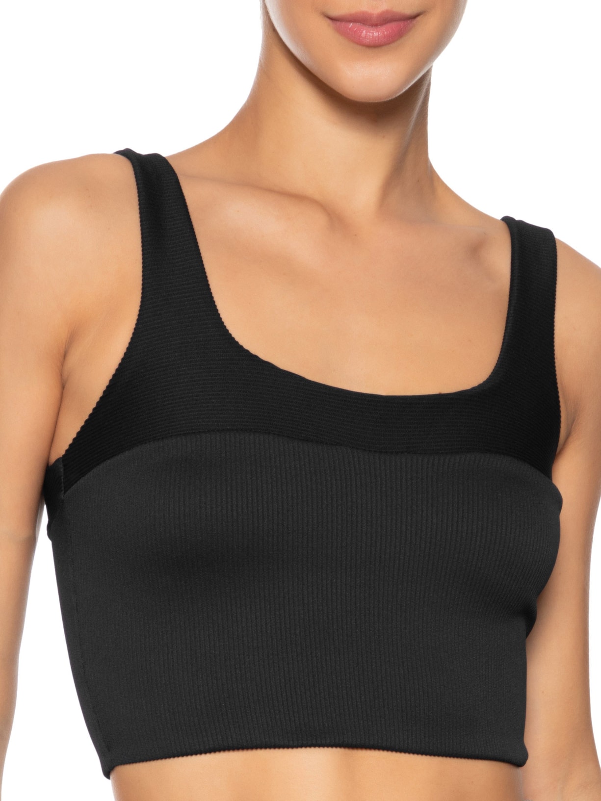 Top Reto Recorte Nervura Preto Farm