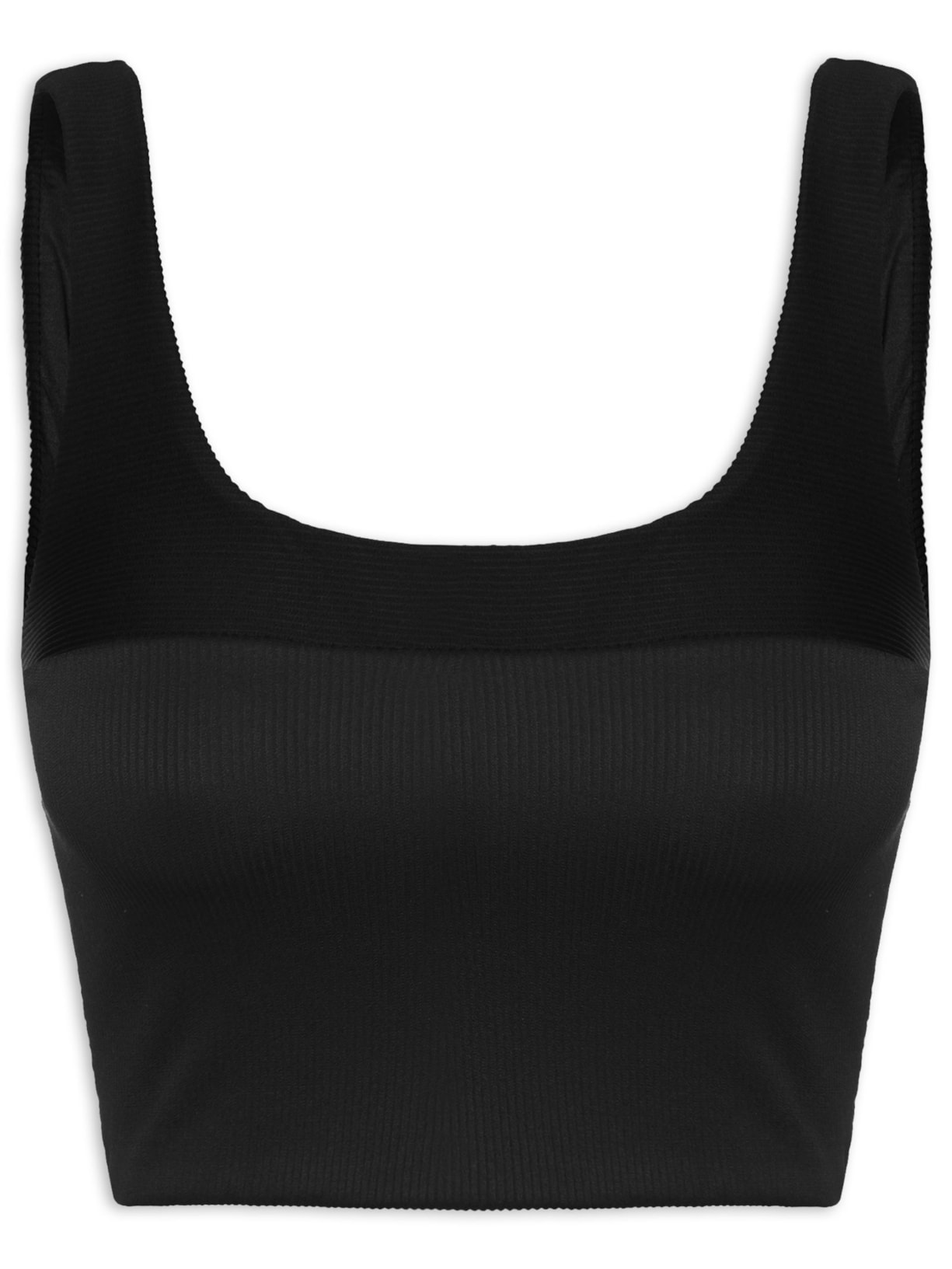 Top Reto Recorte Nervura - Preto