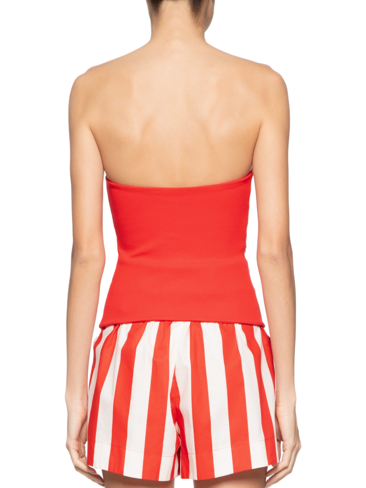 Top Reto Sem Alça Vermelho Farm