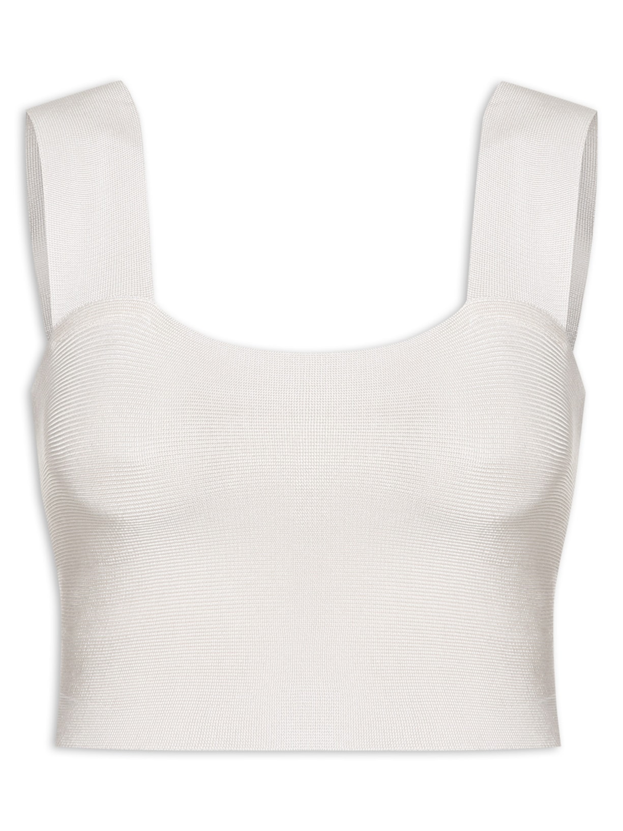 Top Reto Tricot Basic - Off White