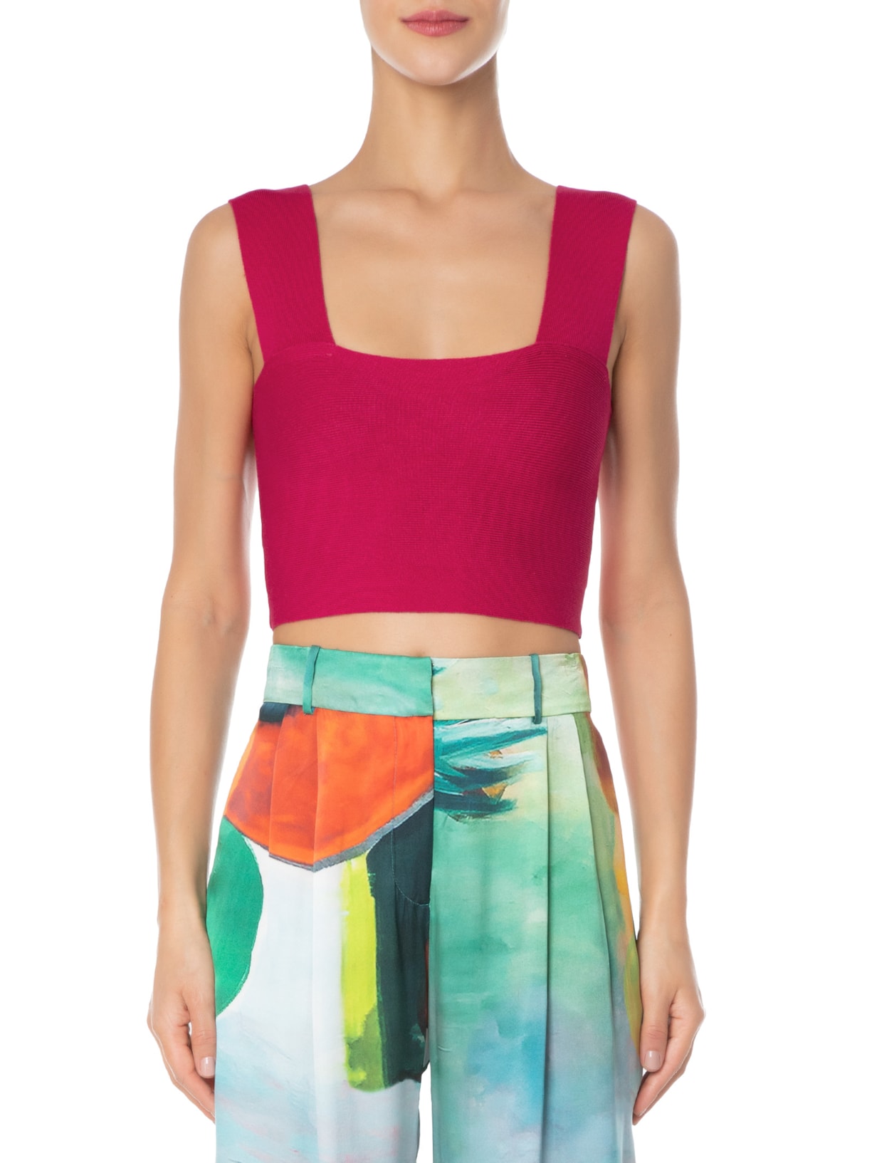 Top Reto Tricot Rosa Animale