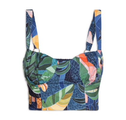 Top Rio De Mosaico - Azul