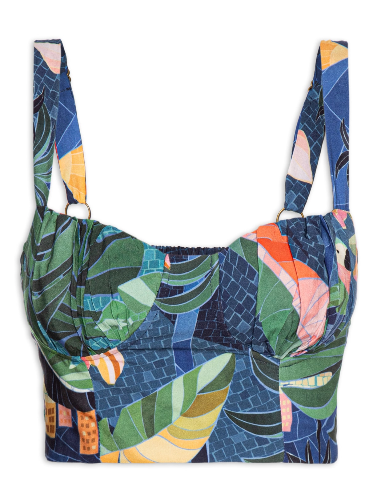 Top Rio De Mosaico - Azul