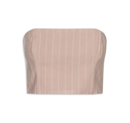 Top Risca De Giz Sem Alça - Cinza