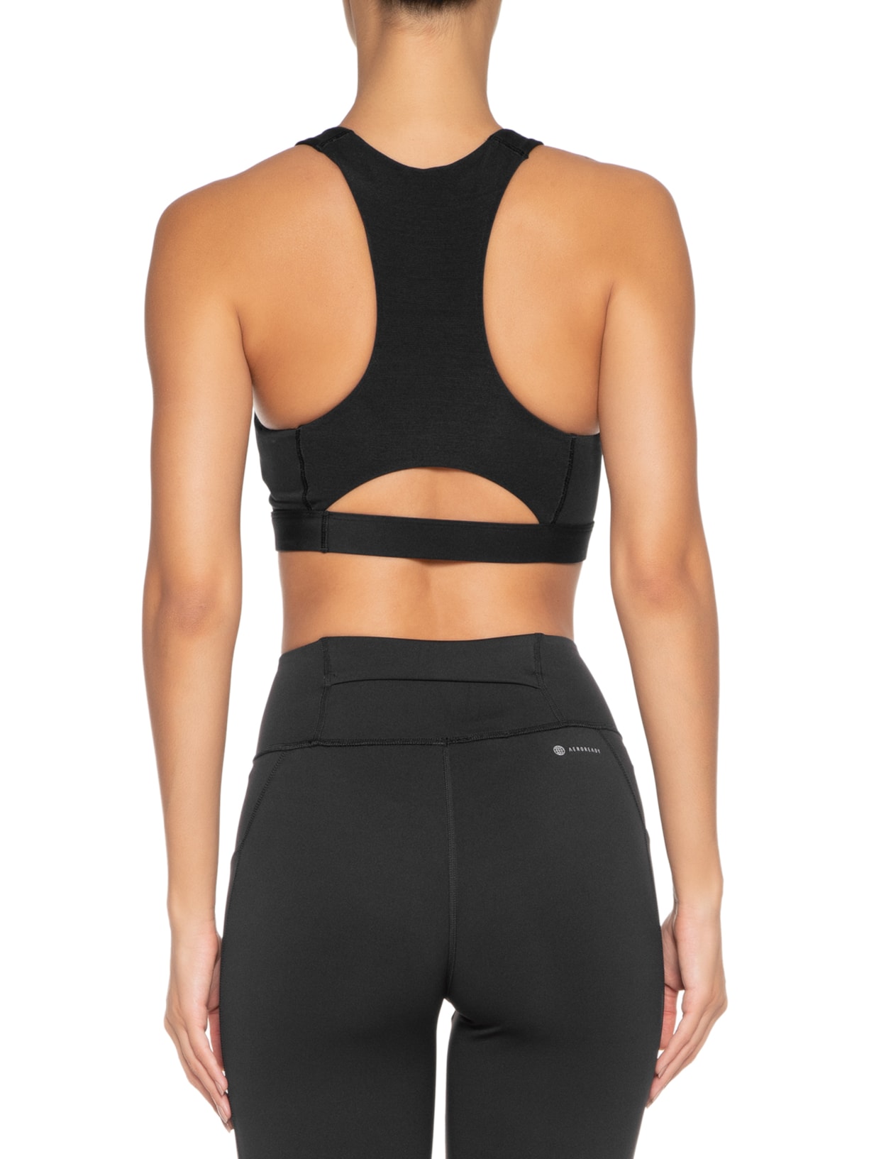 Top Running Médio Suporte Preto Adidas