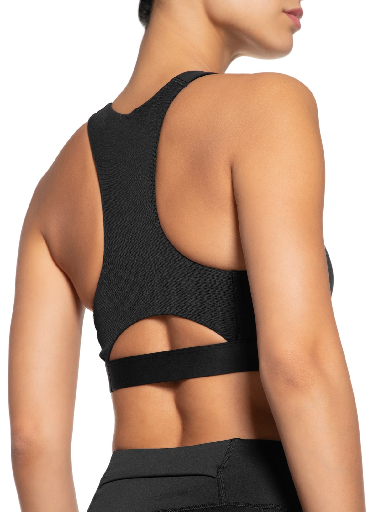 Top Running Médio Suporte Preto Adidas