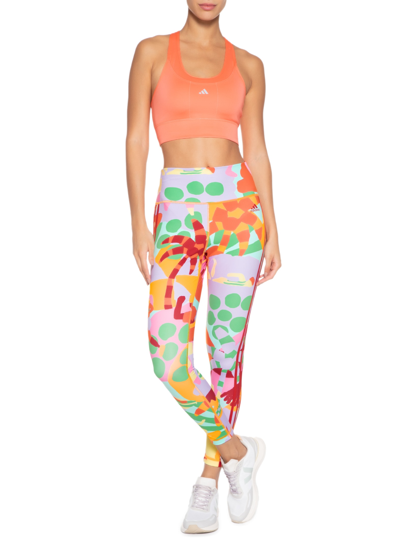 Top Running Pocket Medium Suporte - Adidas - Laranja