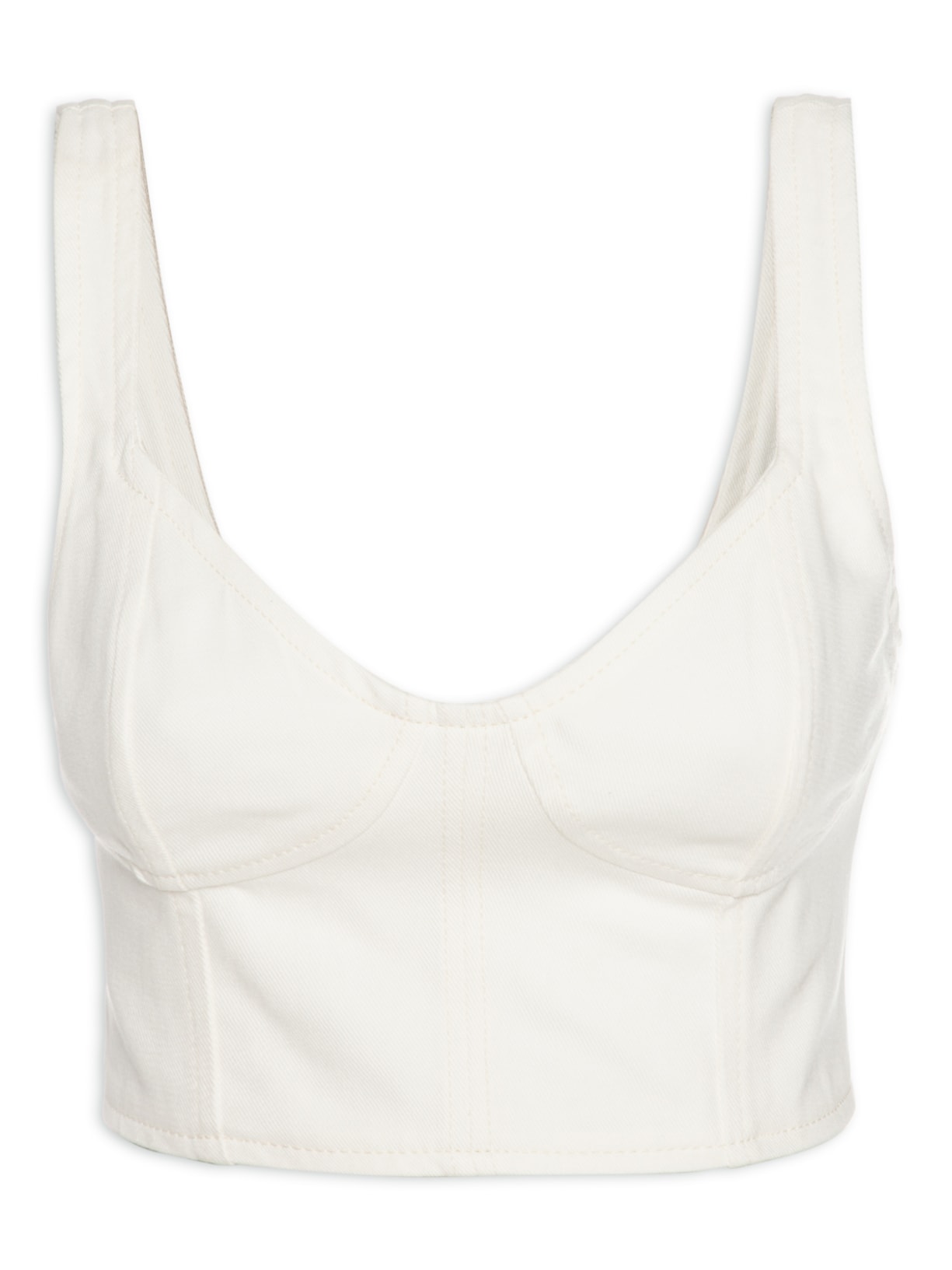 Top Sarja Cropped - Off White