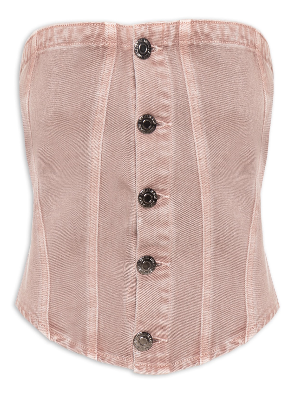 Top Sarja Decote Reto Com Lastex - Rosa