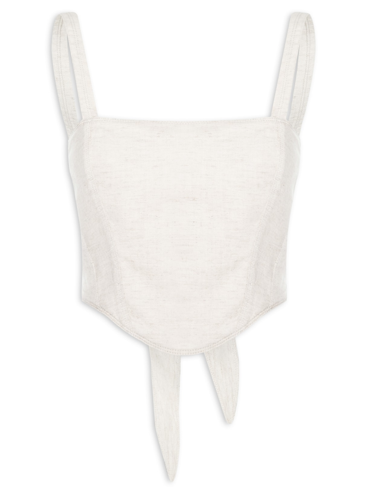 Top Sarja Linho Amarração - Off White