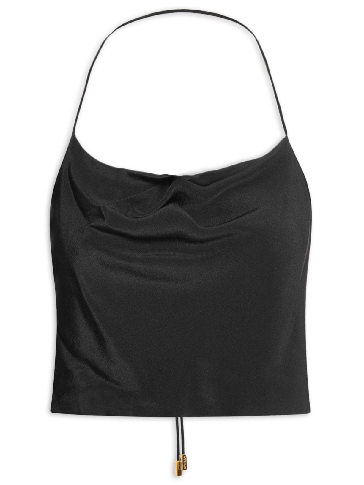 Top Seda Frente Única Degagê - Preto