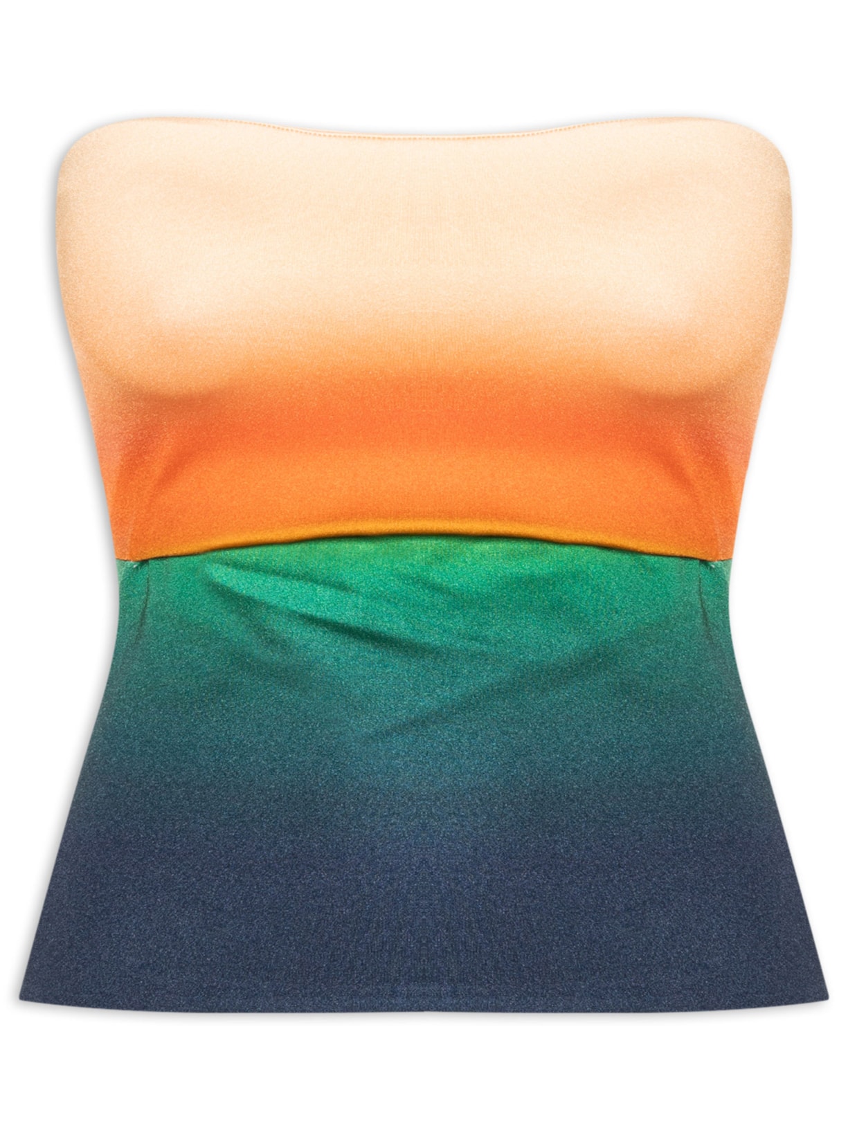 Top Sem Alça Degradê Latina - Amarelo