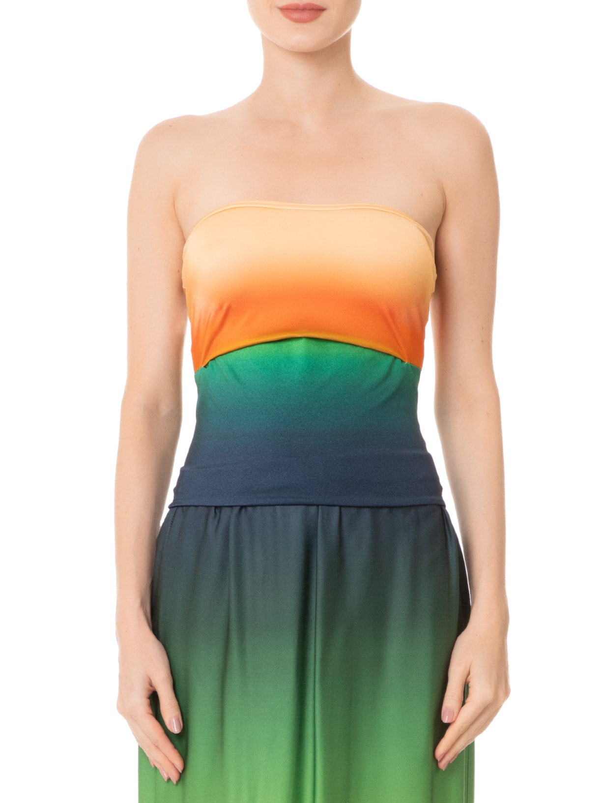 Top Sem Alça Degradê Latina Amarelo Farm