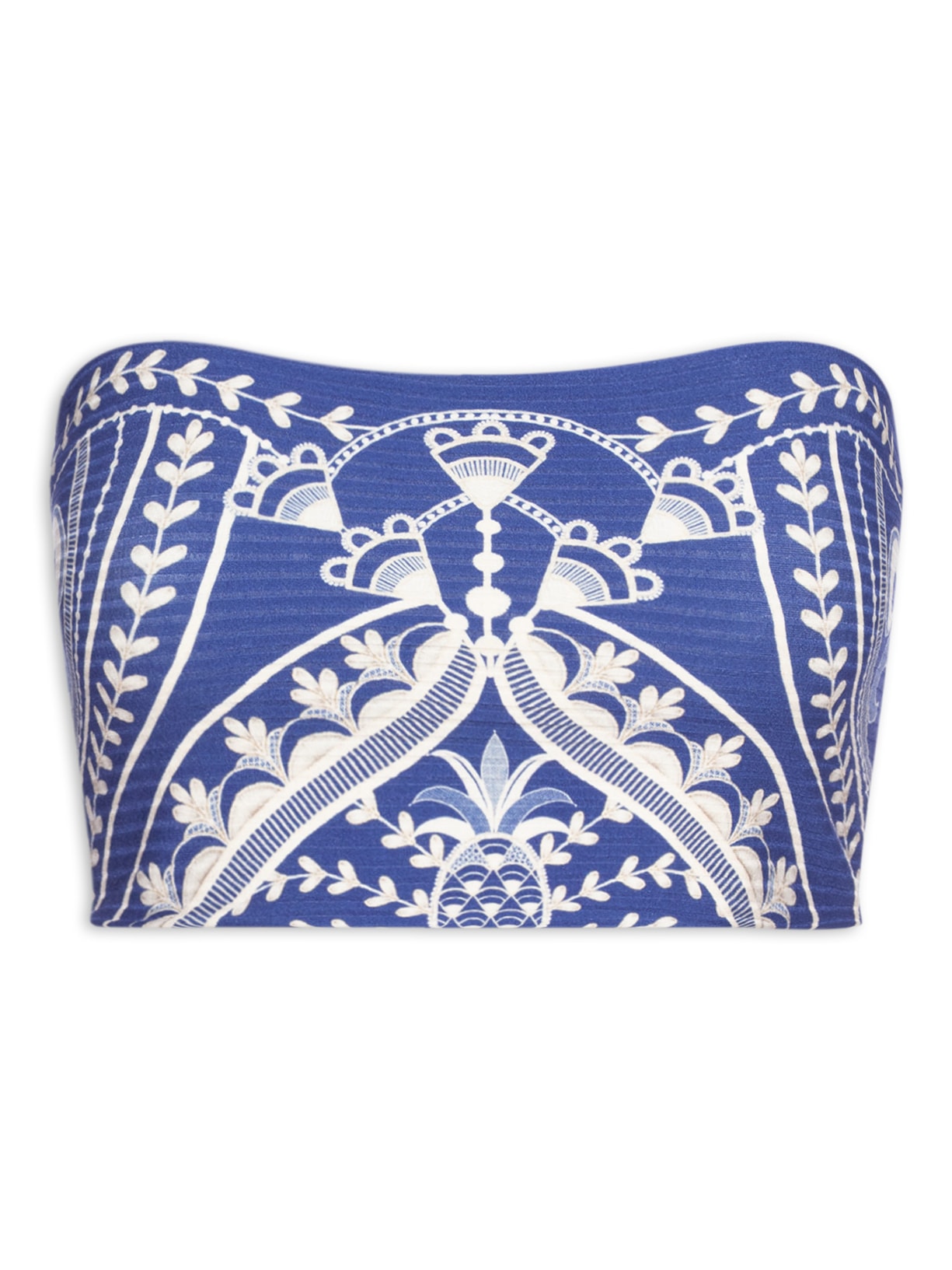 Top Sem Alça Primor De Abacaxi - Azul