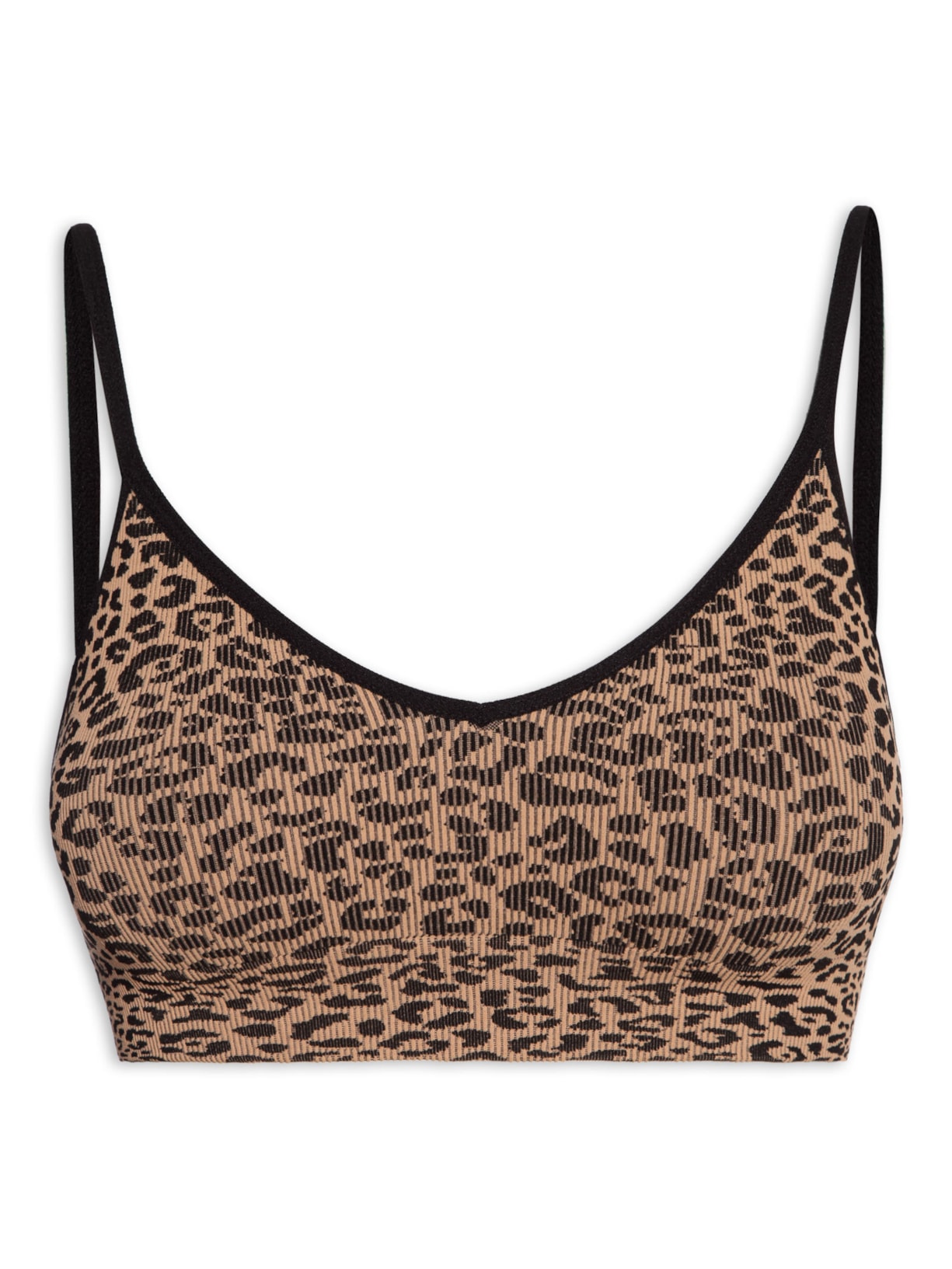 Top Sem Bojo Decote Costas Em Microfibra - Marrom