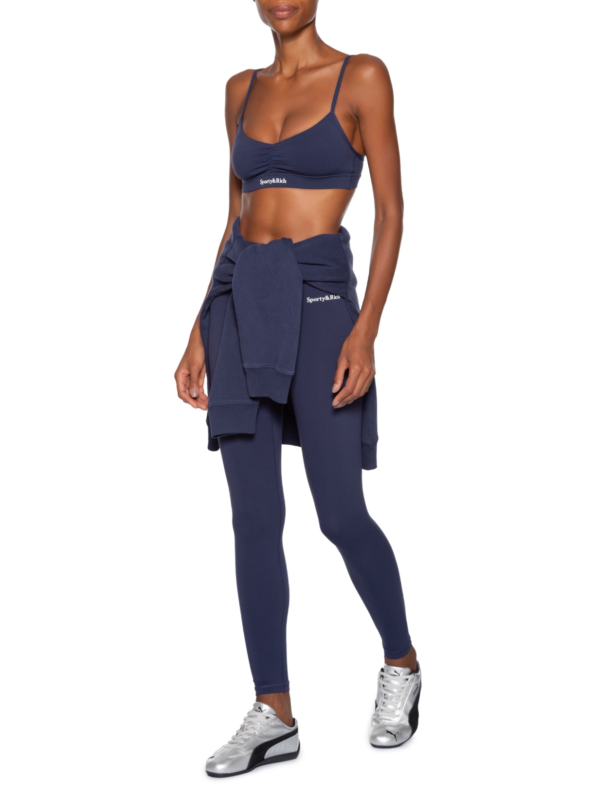 Top Serif Logo Mini Sports Bra Azul Sporty & Rich