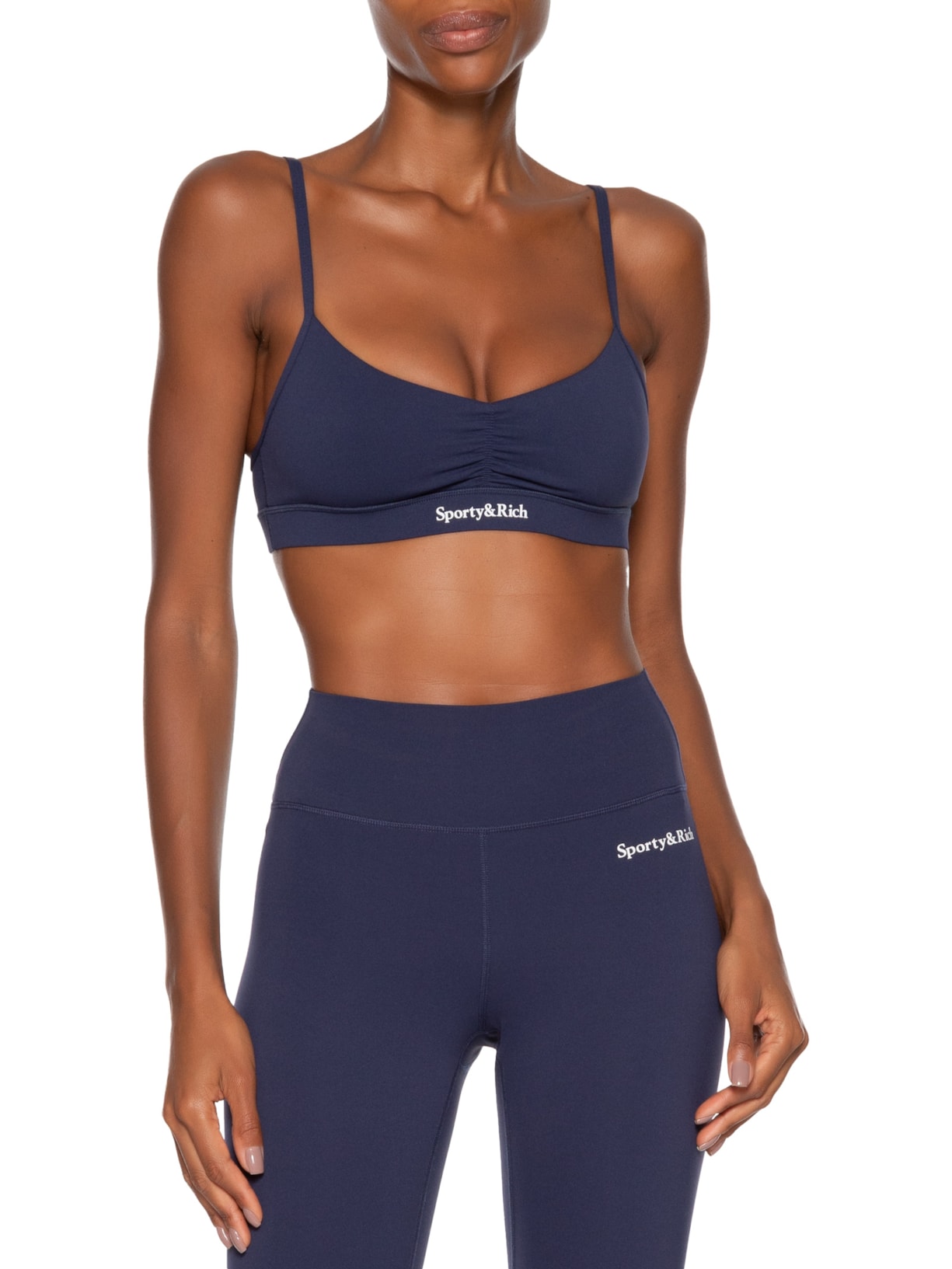 Top Serif Logo Mini Sports Bra Azul Sporty & Rich