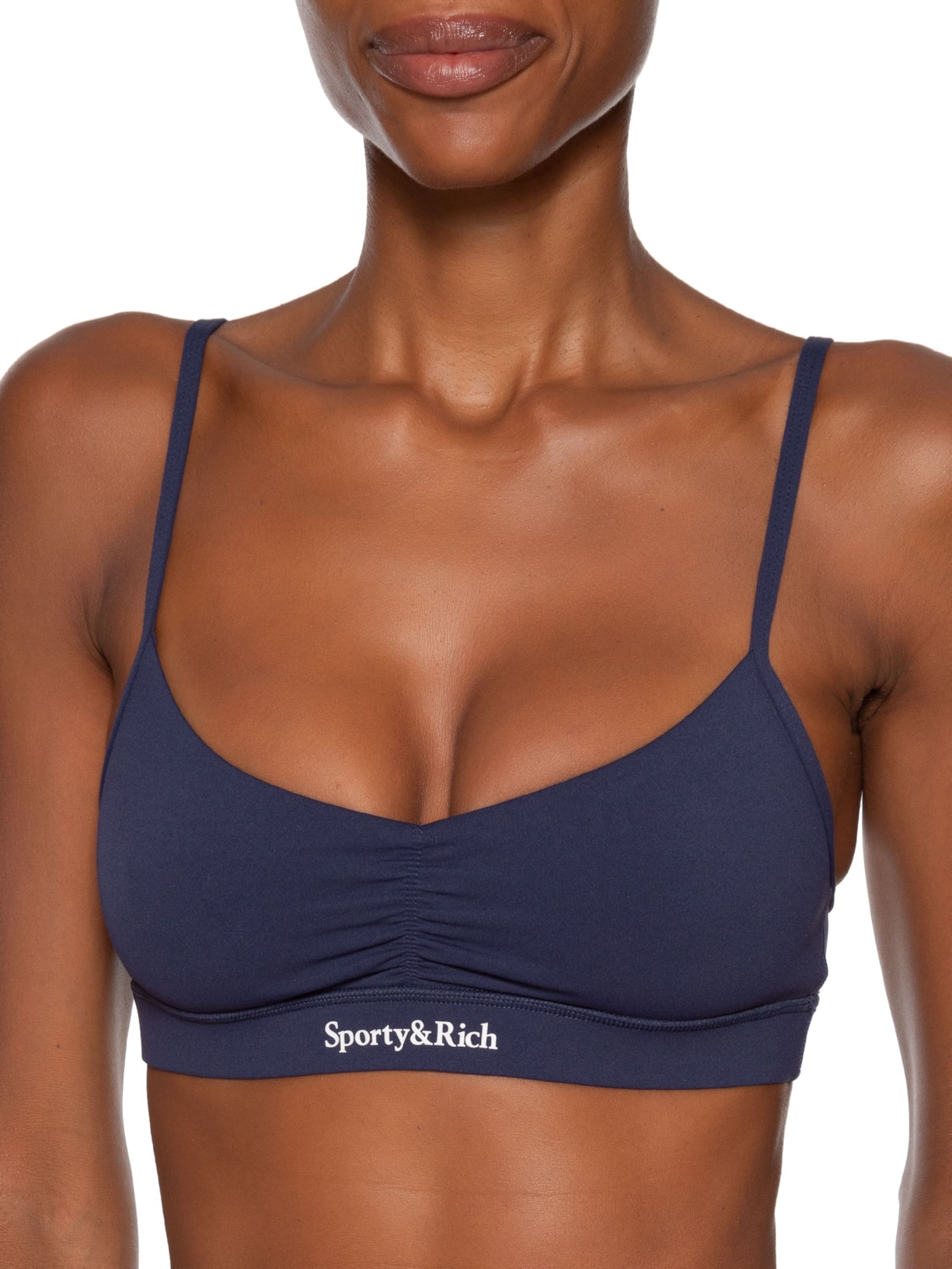 Top Serif Logo Mini Sports Bra Azul Sporty & Rich