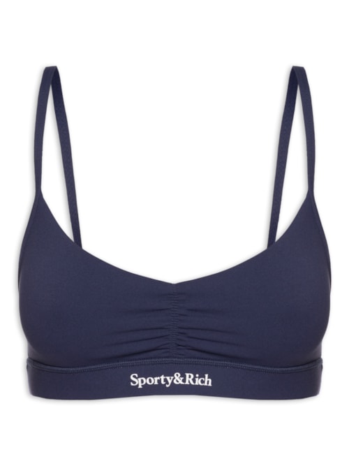 Top Serif Logo Mini Sports Bra - Azul