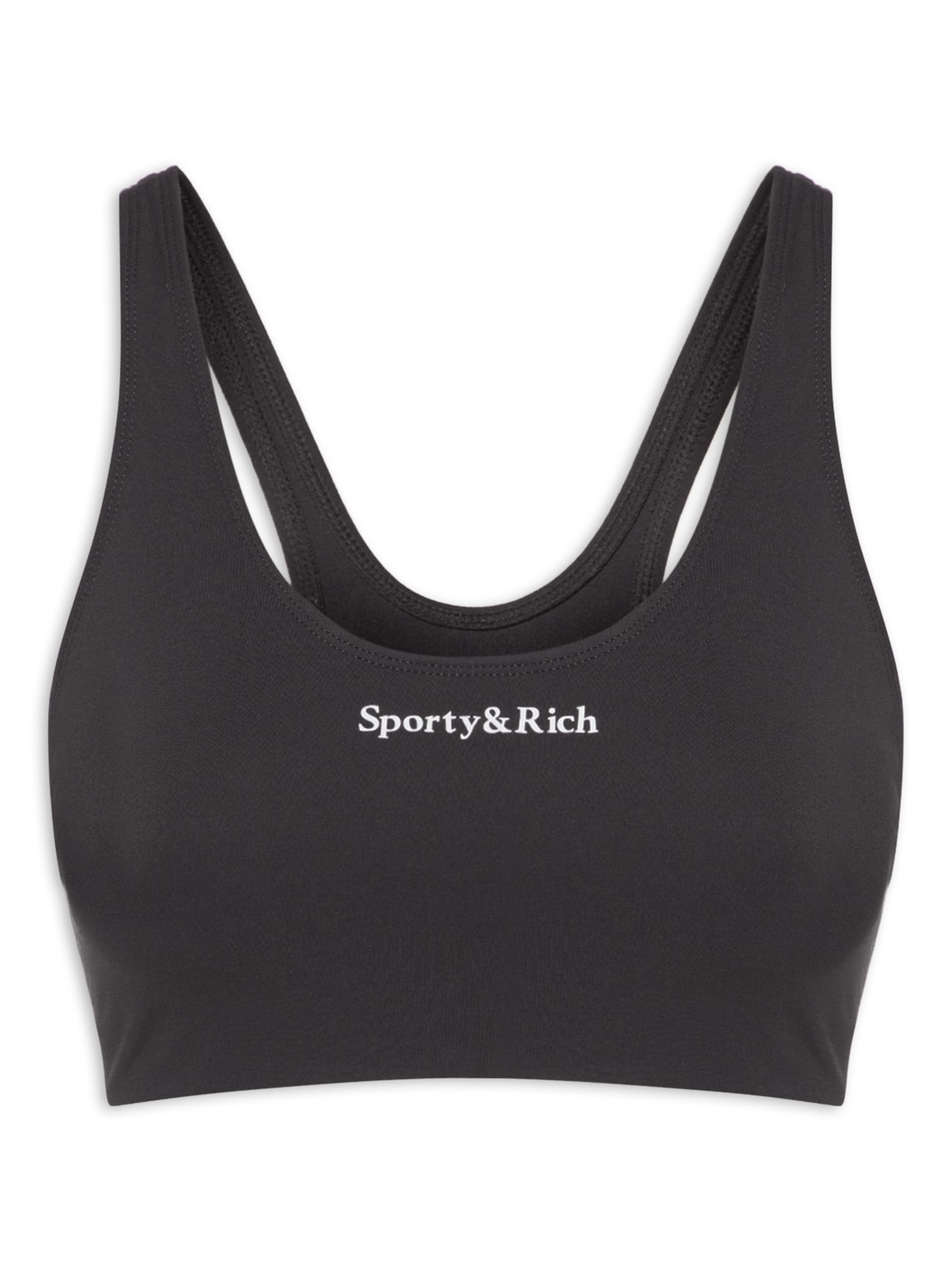 Top Serif Logo Sports Bra Marrom Sporty & Rich