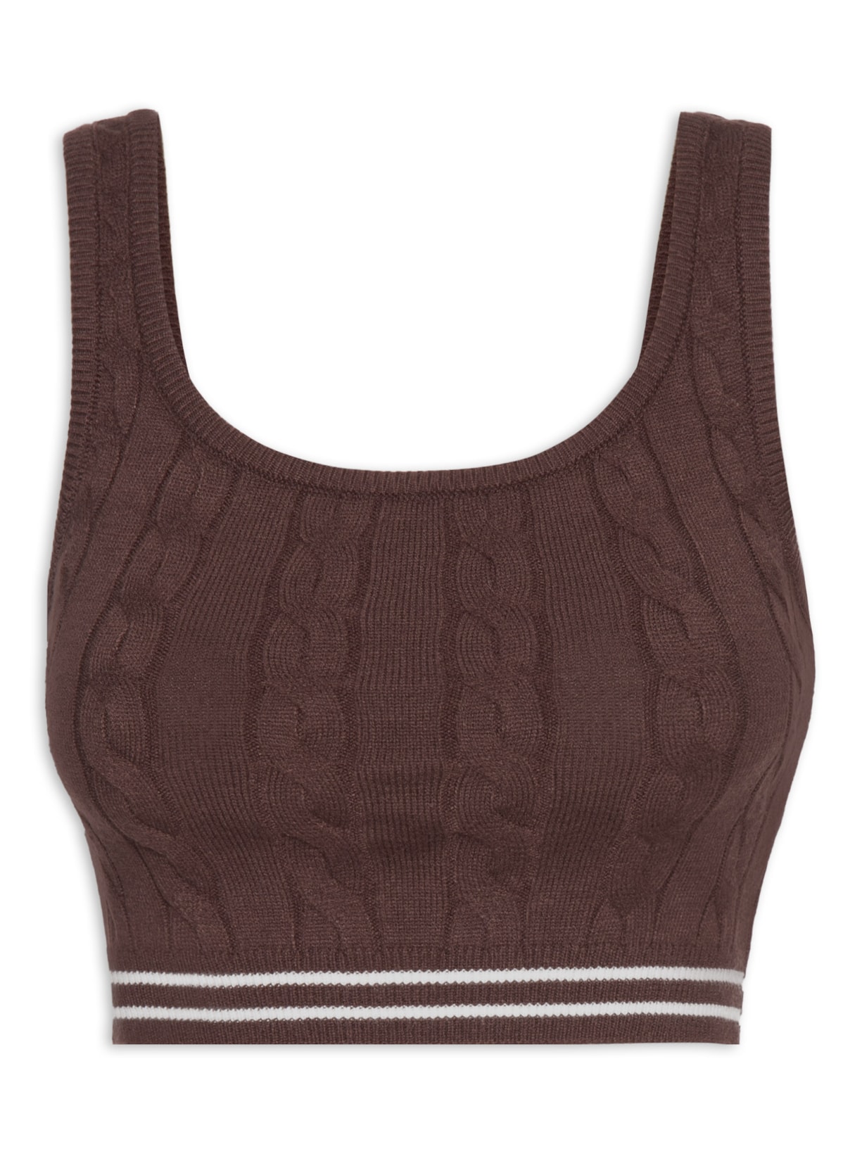 Top Slim Uc Basic Tricot - Marrom
