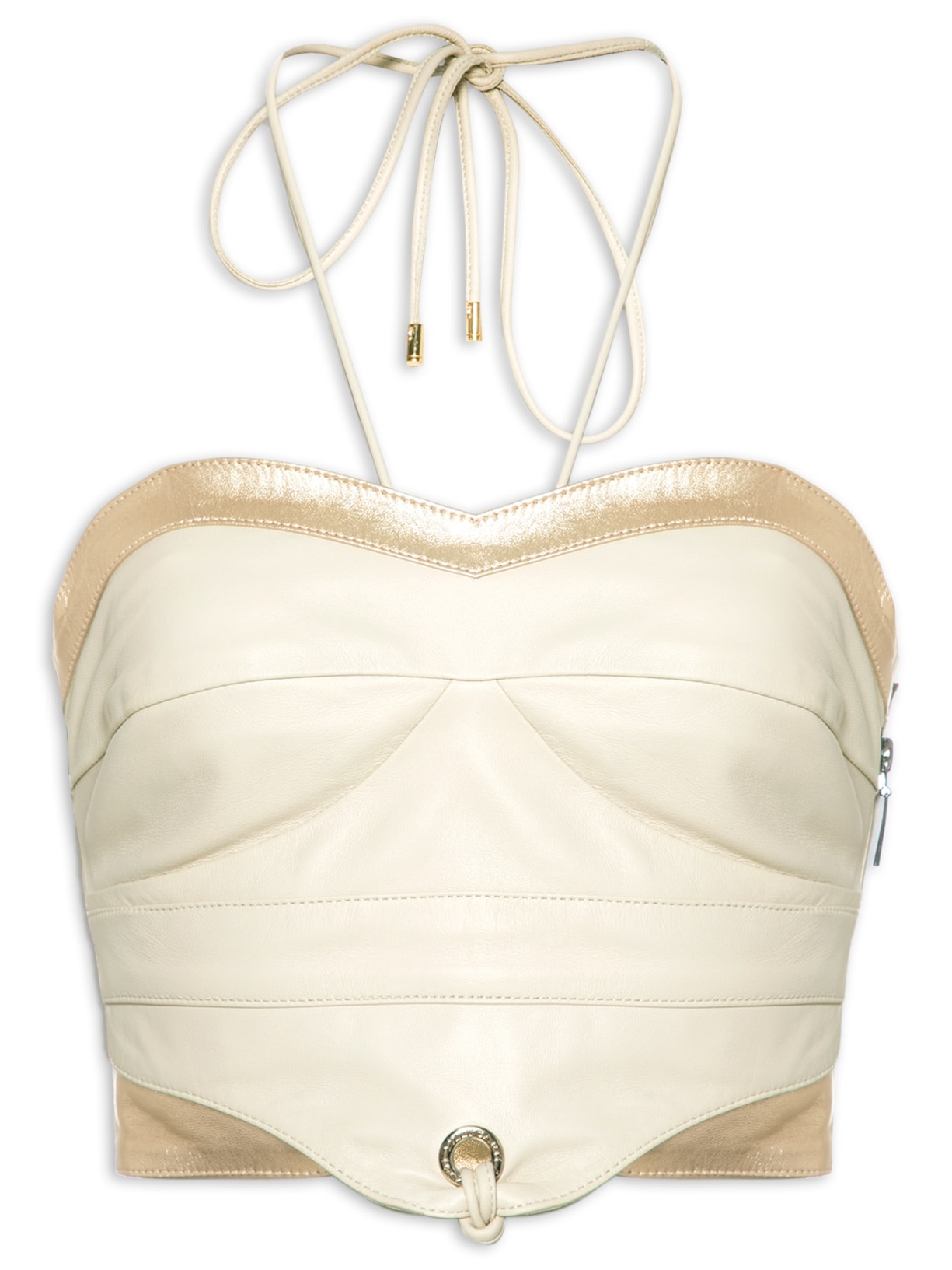 Top Stripes Couro - Off White