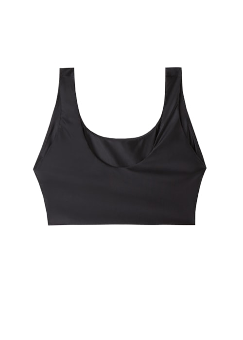 Top Superbrilhante Acetinado - Preto