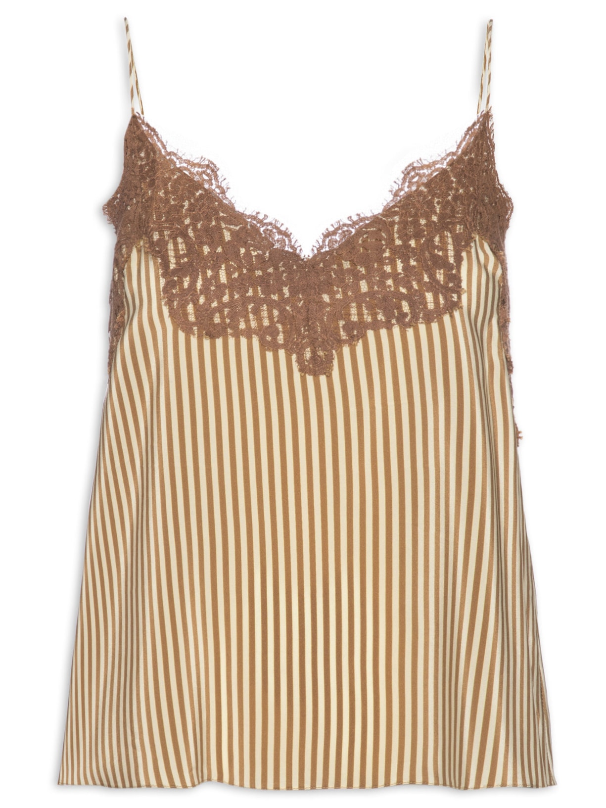 Top Tereza Decote V Listras – Marrom Animale