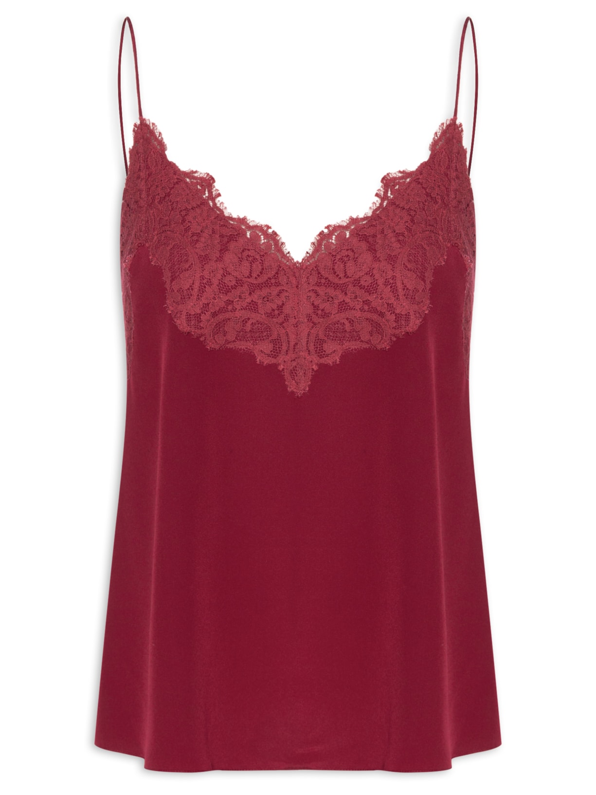 Top Tereza Decote V Ruibardo - Vermelho