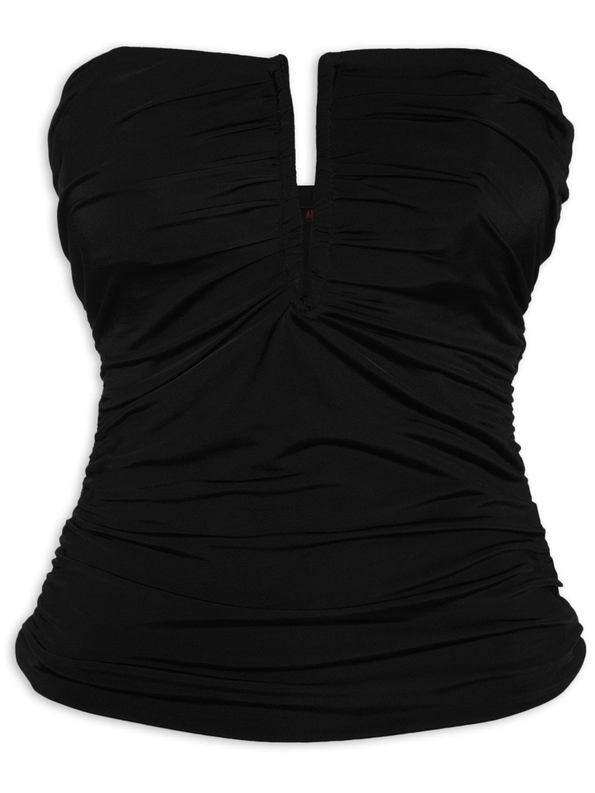 Top Tomara Que Caia Decote V - Preto