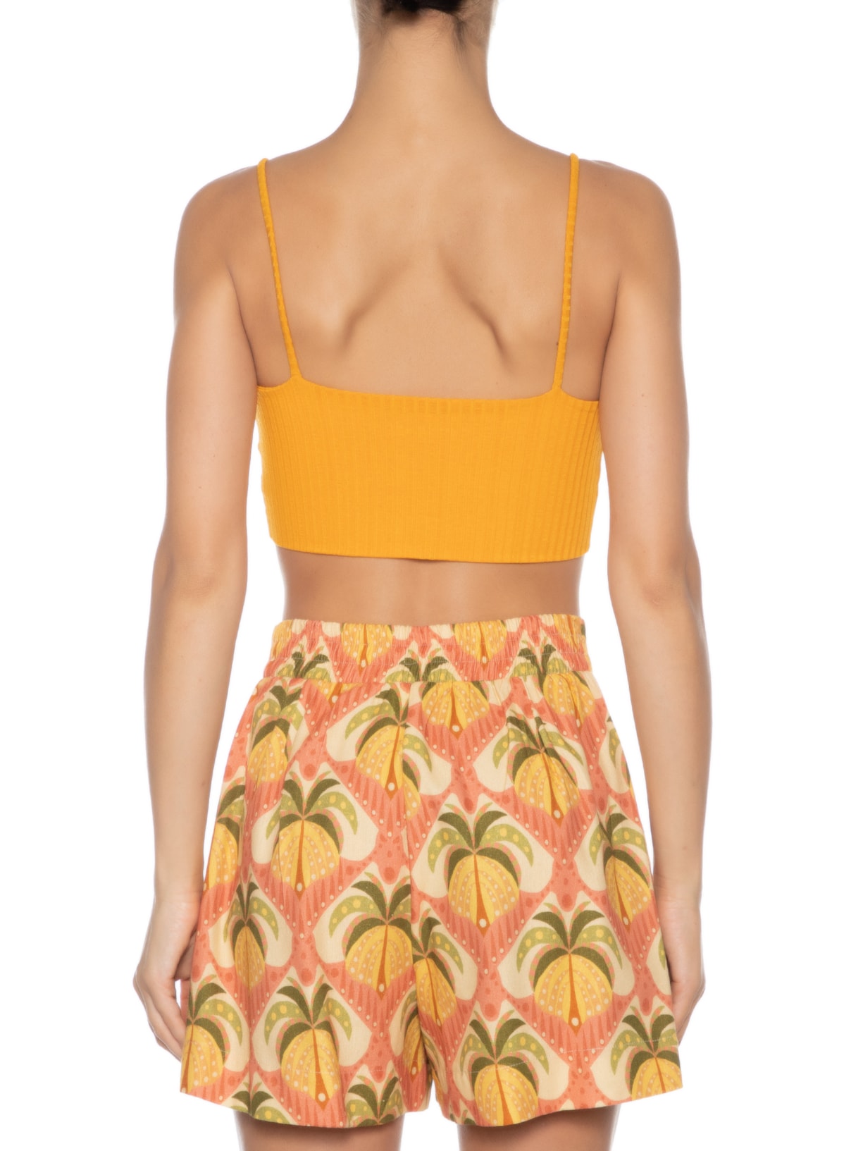 Top Torção Ribana Laranja Farm