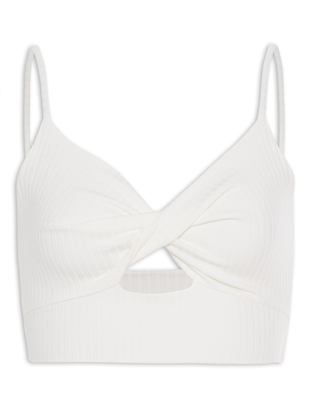 Top Torção Ribana - Off White