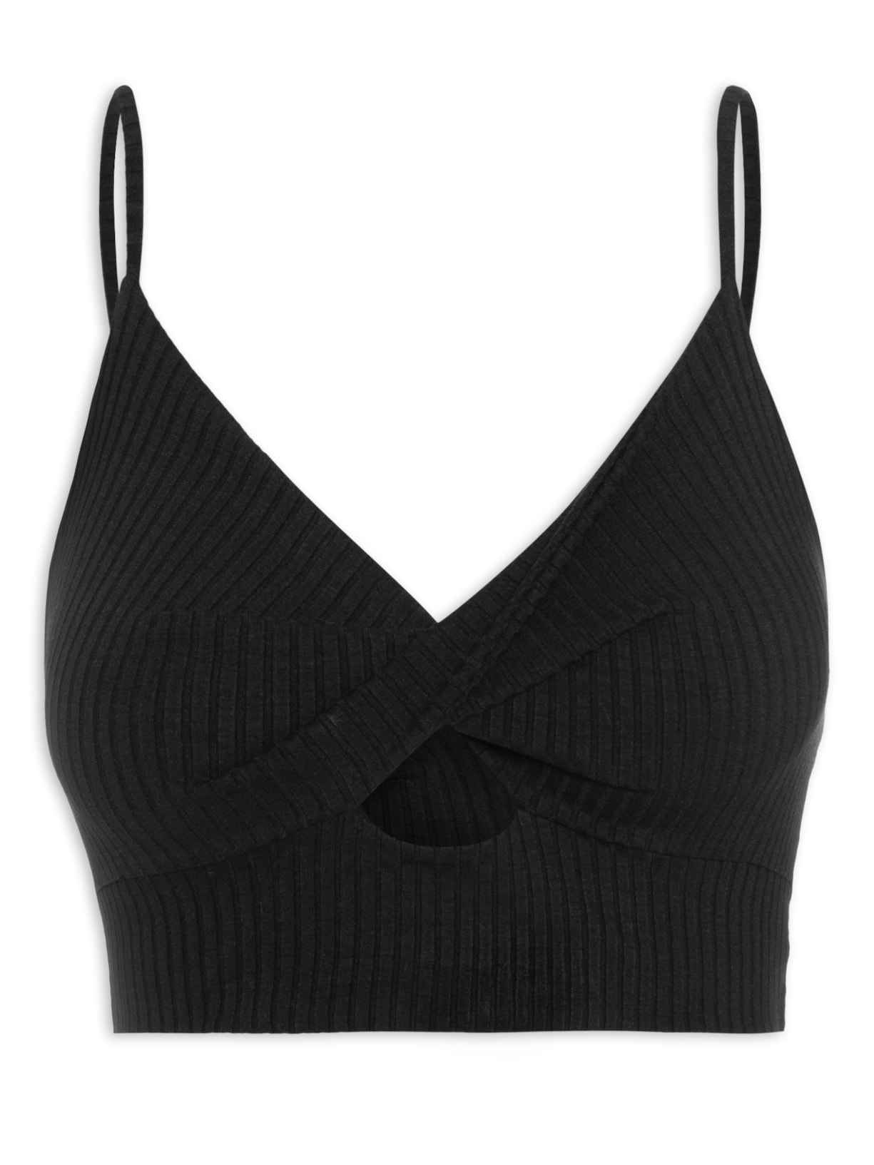 Top Torção Ribana - Preto