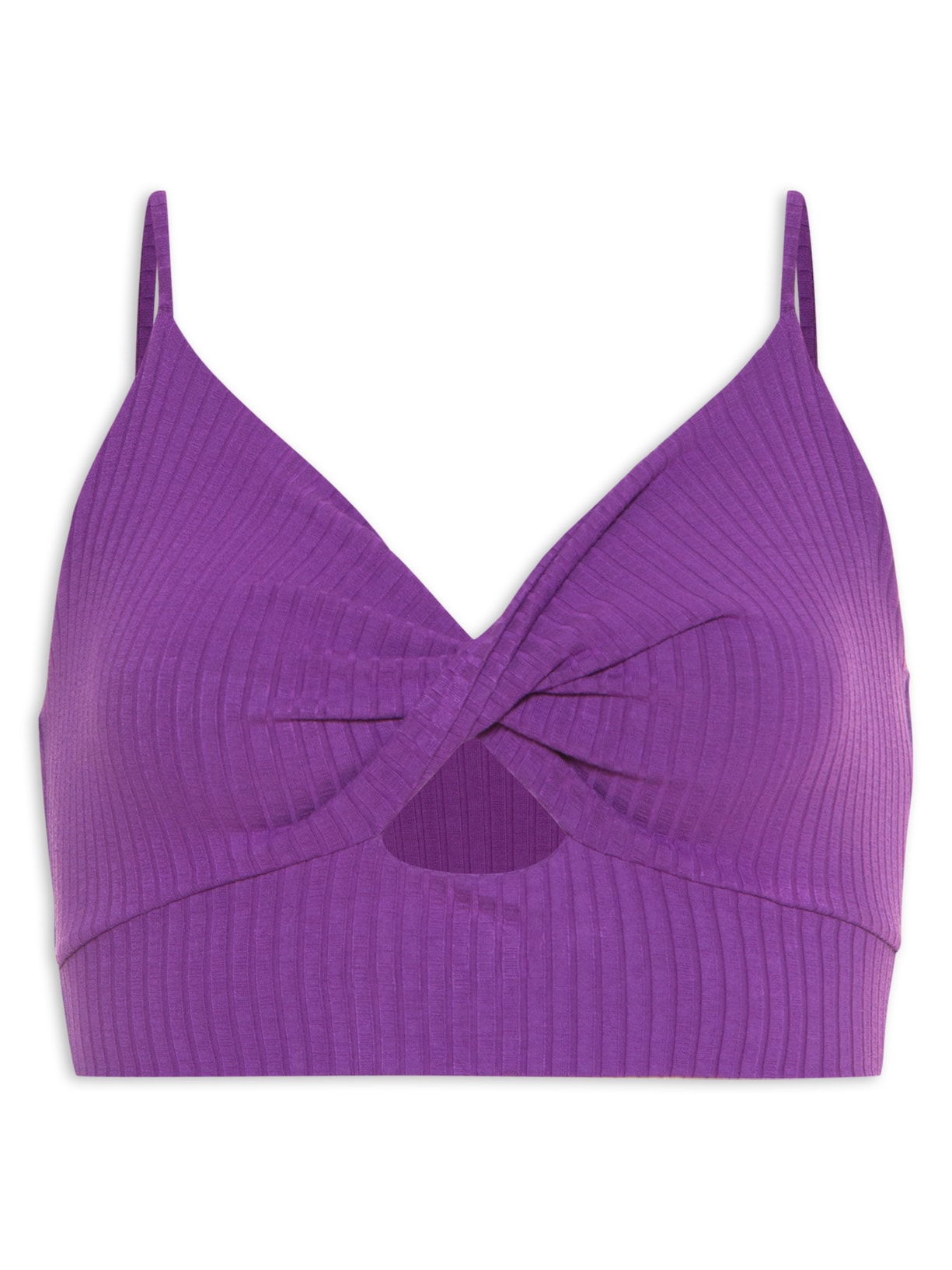 Top Torção Ribana - Roxo