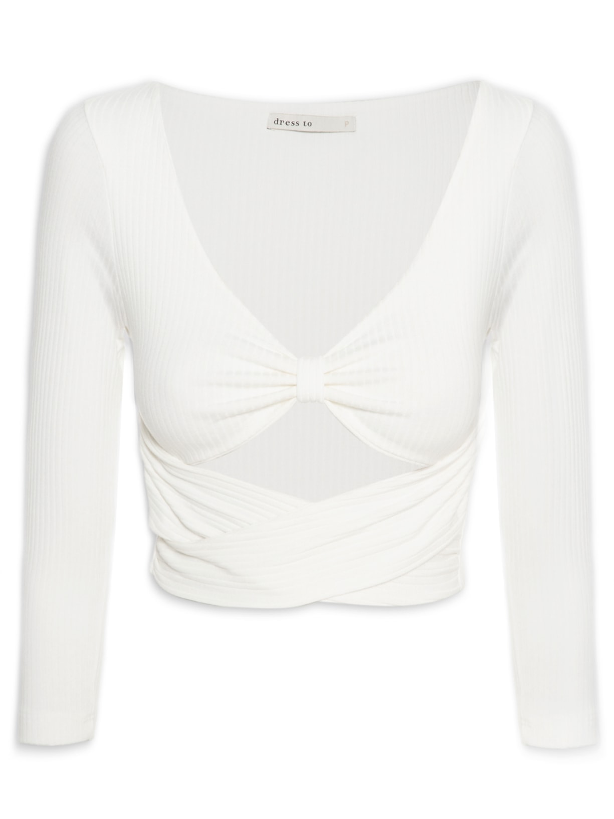 Top Transpasse Busto - Off White