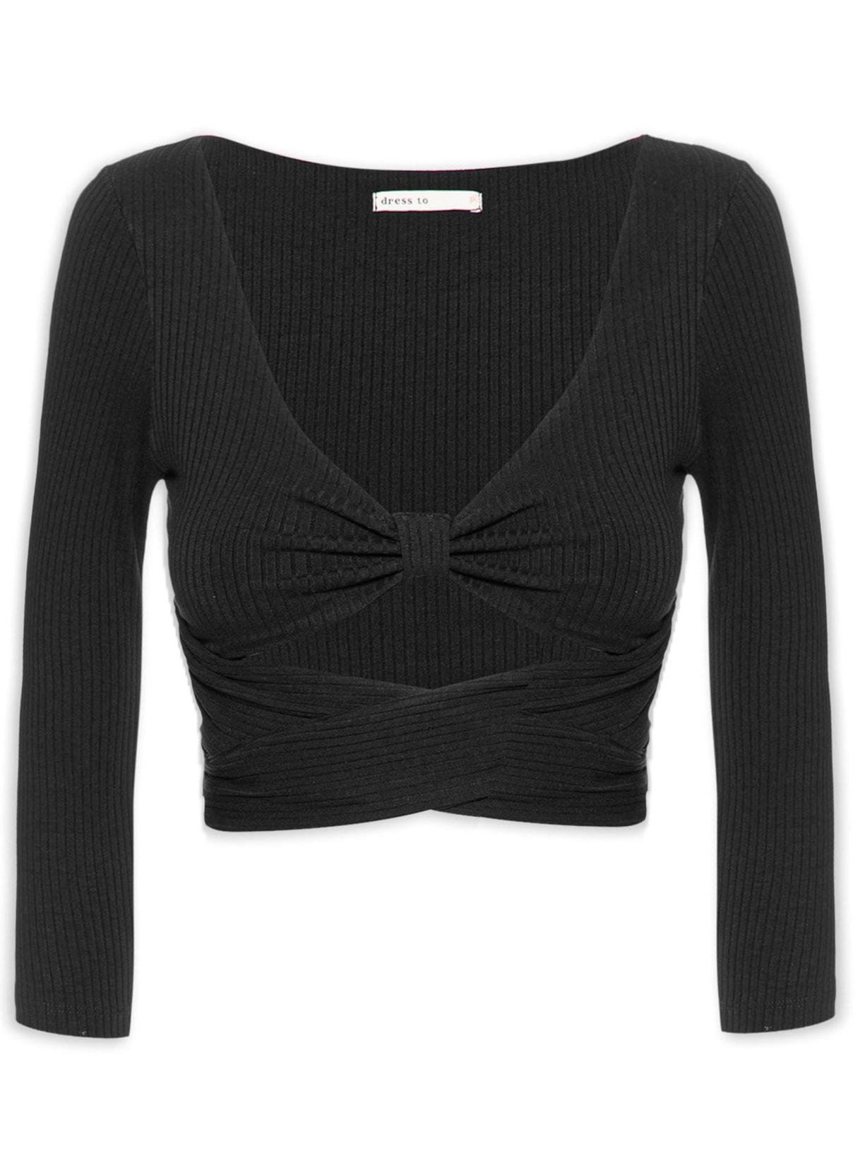 Top Transpasse Busto - Preto