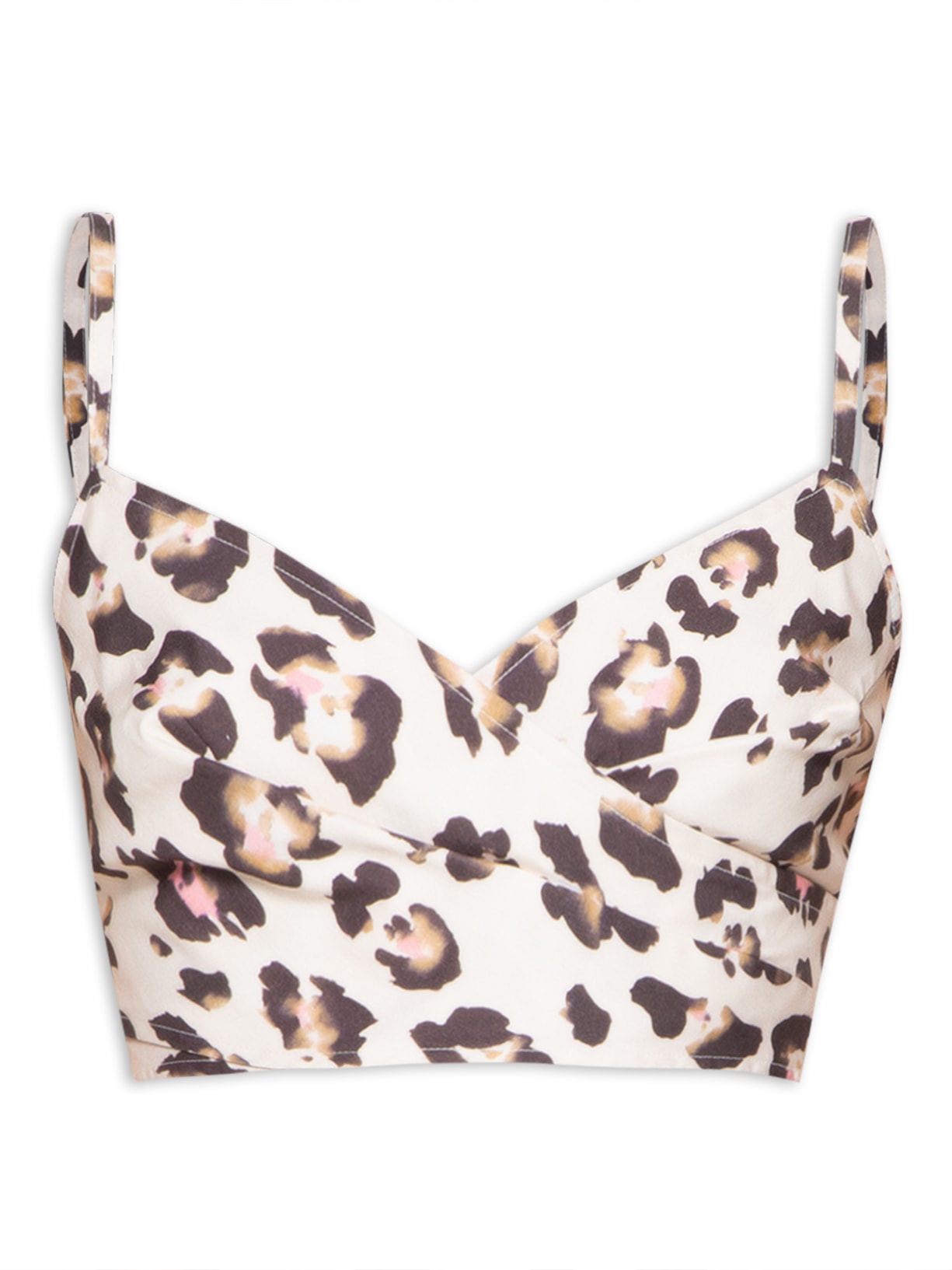 Top Transpasse Onça Rumi - Animal Print