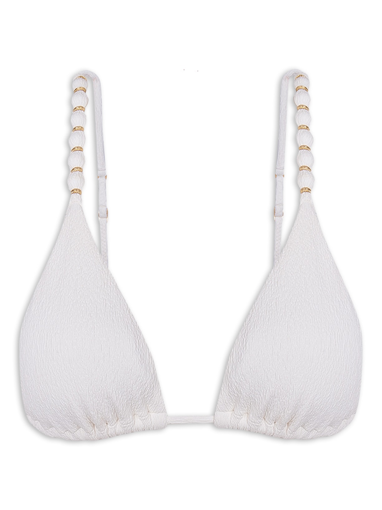 Top Tri Paralelo Beads Branco Vix