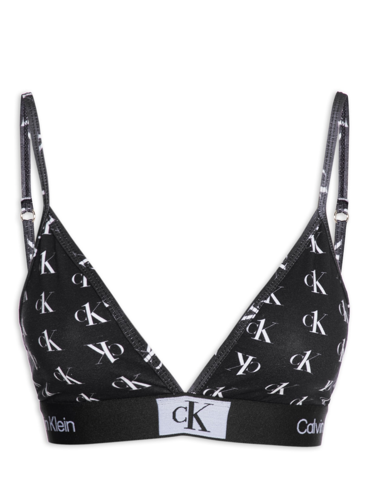 Top Triângulo 1996 Print Staggered Logo - Preto