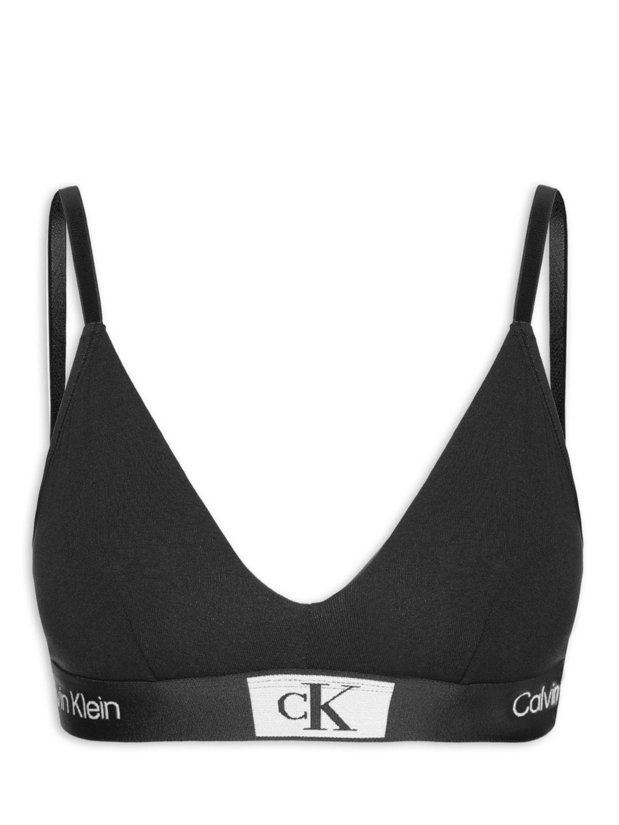 Top Triângulo Cotton Ck 1996 - Preto