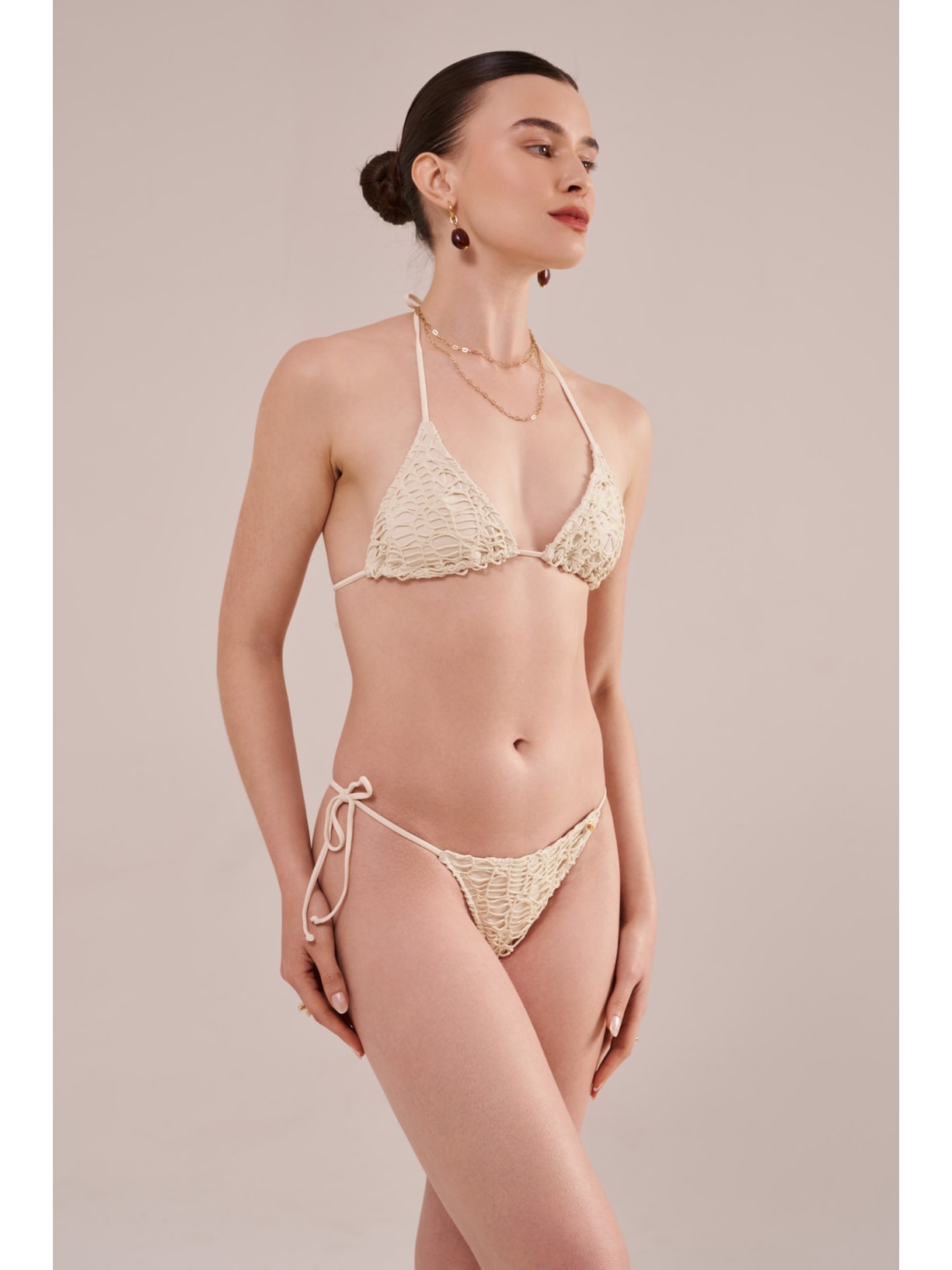 top triângulo crochê pesca Suntime