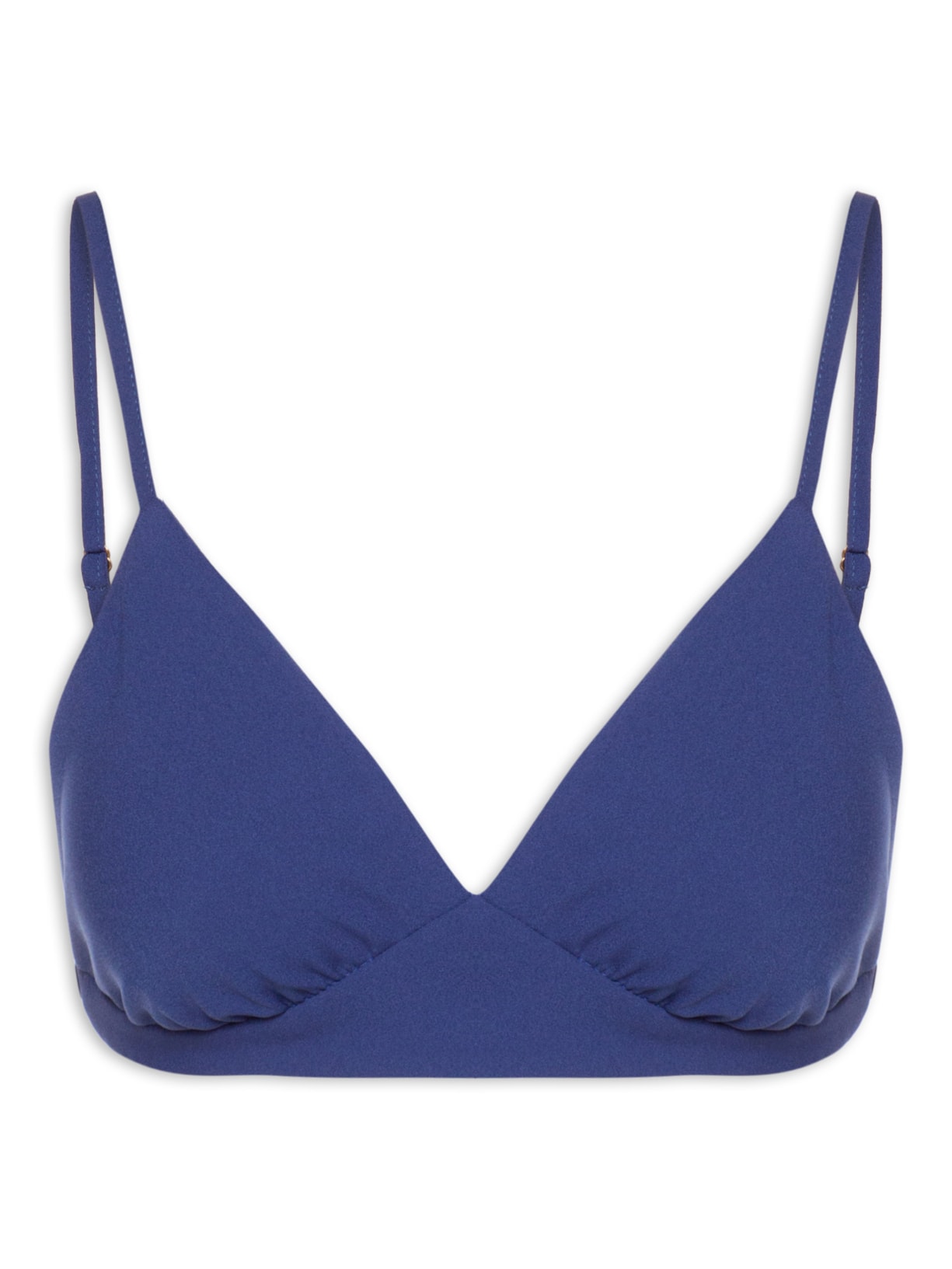 Top Triângulo Em Cetim Azul Market 33