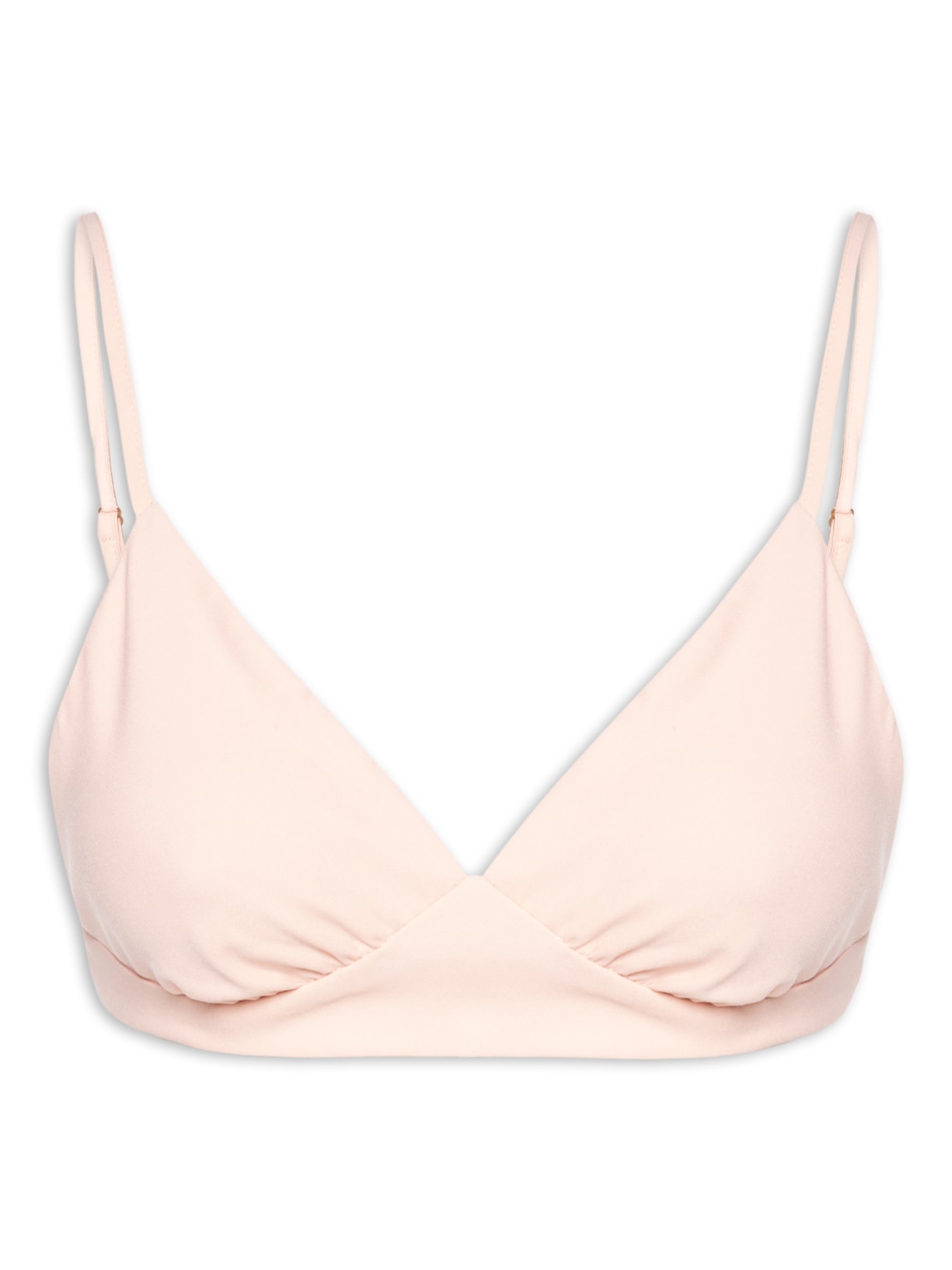 Top Triângulo Em Cetim - Rosa