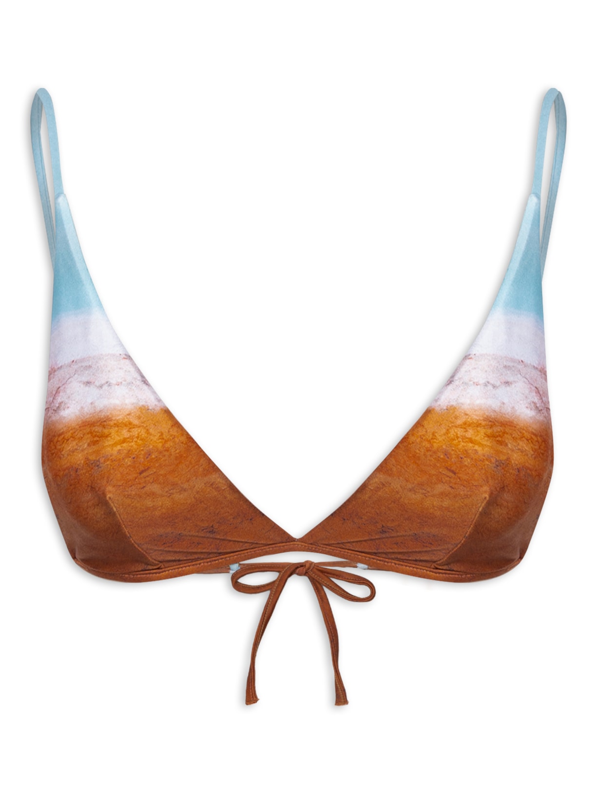 Top Triângulo Fixo Along Rec - Marrom