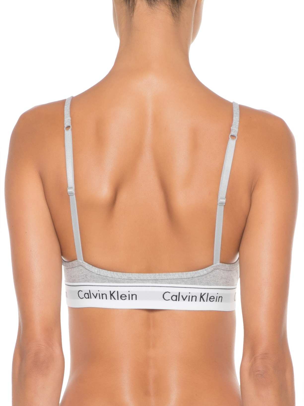 Top Triângulo Modern Cotton Cinza Calvin Klein Underwear